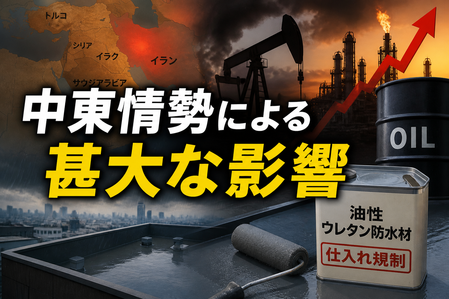 中東情勢による防水工事への影響